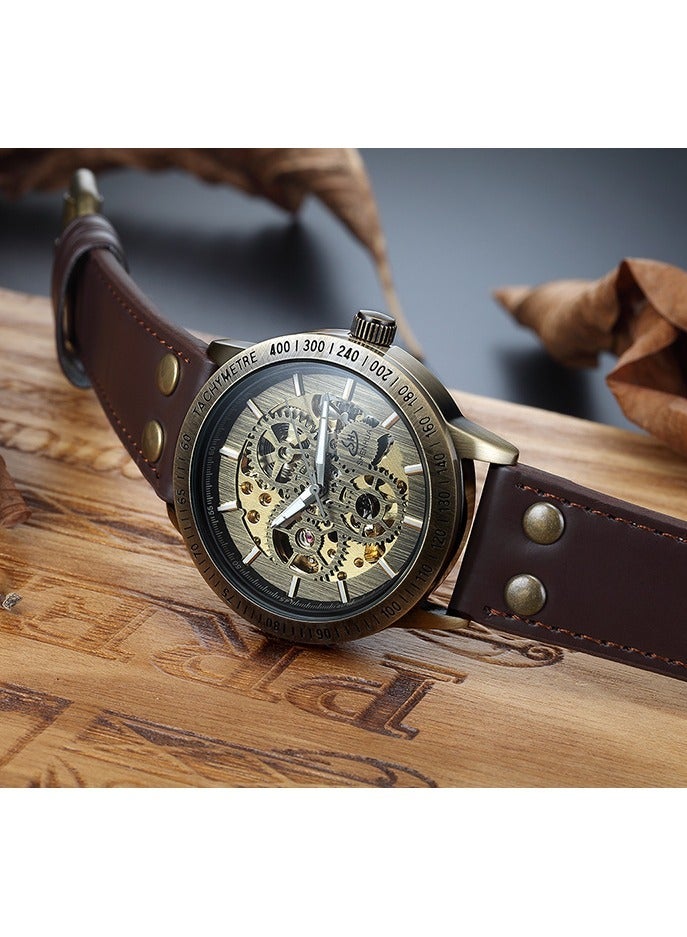 Shenhua Watches for Men Watch Leather Strap Luxury Luminous Water Resistant Automatic Mechanical Wristwatch - Image 4